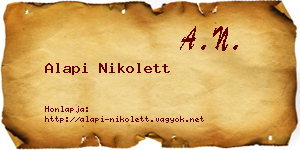 Alapi Nikolett névjegykártya