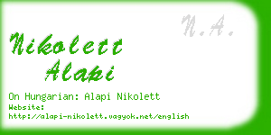 nikolett alapi business card